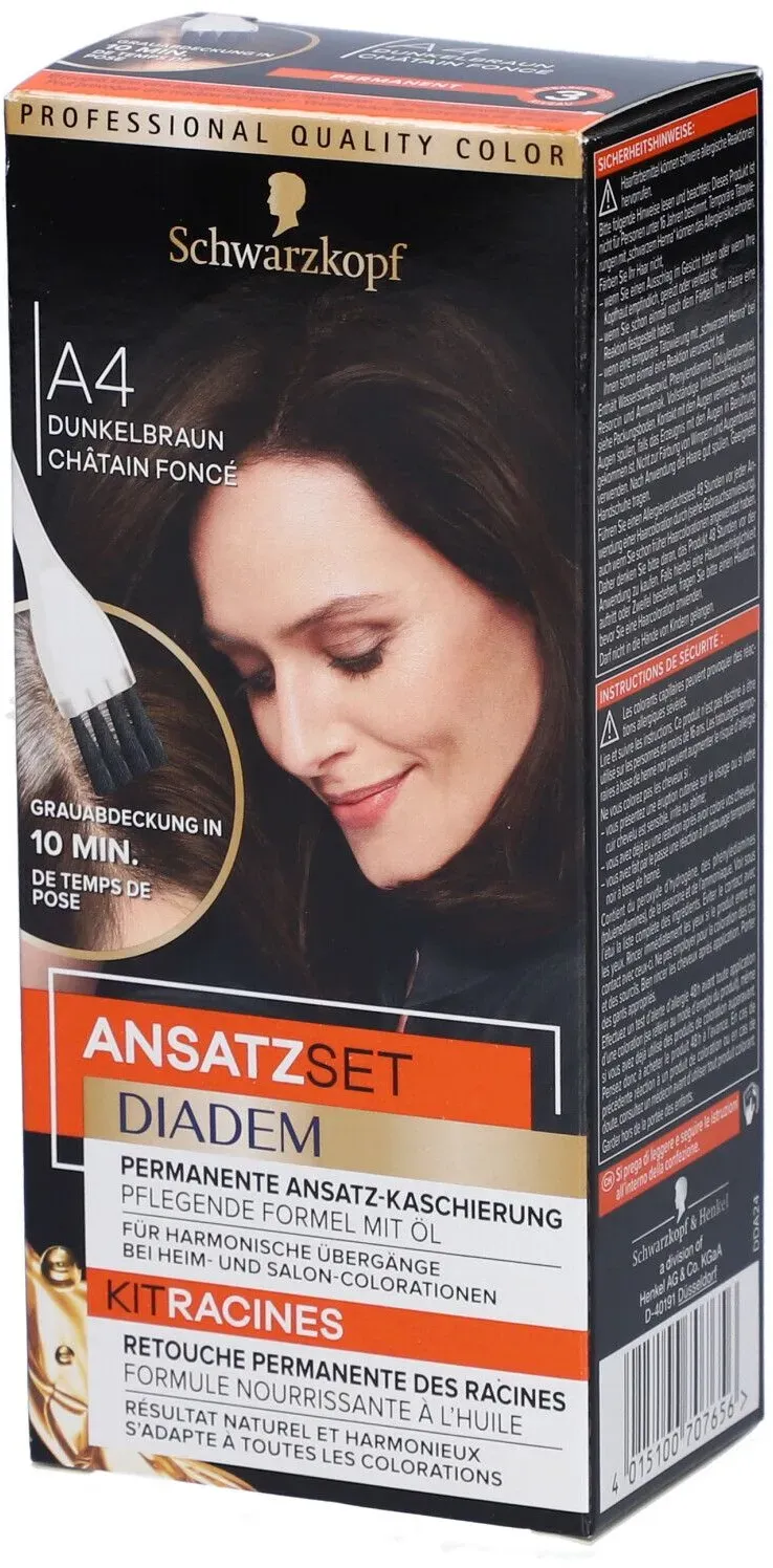 Schwarzkopf Ansatzset A4 Dunkelbraun