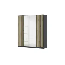 Sconto Drehtürenschrank Piove ¦ grau ¦ Maße (cm): B: 181 H: 197 T: 54.0