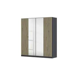 Sconto Drehtürenschrank Piove ¦ grau ¦ Maße (cm): B: 181 H: 197 T: 54.0
