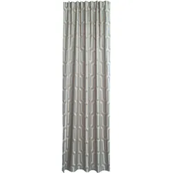 HOMING Vorhang »Tiaro«, (1 St.), blickdicht, geometrisch, Wohnzimmer, Schlafzimmer HOMING silberfarben/beige 245 cm