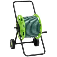 VidaXL Schlauchwagen mit Schlauchanschluss-Set 0,75" 20 m PVC Grün