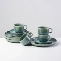 gipfelstück Kaffeeservice Tiefer See 12-tlg. blau|grün