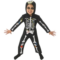 Rubie's, offizielles Skelett-Kostüm, Unisex, für Kleinkinder, Mehrfarbig in Einheitsgröße