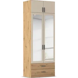 Rauch Wäscheschrank GAMMA 91 x 248 x 54 cm Eiche artisan/Champagner