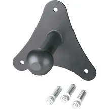 Fischer Wandhalterung für Kupplungsfahrradträger, Fahrrad-Auto-Zubehör, 50kg belastbar, Silber