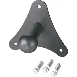 Fischer Wandhalterung für Kupplungsfahrradträger, Fahrrad-Auto-Zubehör, 50kg belastbar, Silber