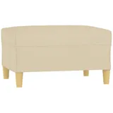 vidaXL Fußhocker Creme 70x55x41 cm Stoff