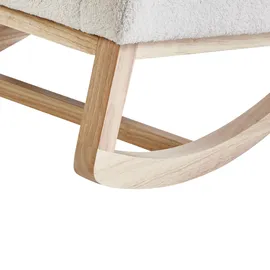 Beliani Schaukelsessel ALSTA Bouclé 68 x 100 x 100 cm Cremeweiß
