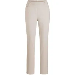 Schlupfhose GOLDNER "Leichte Baumwollschlupfhose LOUISA", Damen, Gr. 50, N-Gr, beige (kitt), Obermaterial: 98% Baumwolle CO. 2% Elasthan EL., Hosen Schlupfhose