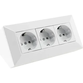 ChiliTec Schuko-Steckdose 3-fach Weiß 2 St.