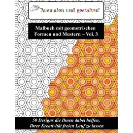 CreateSpace Malbuch mit geometrischen Formen und Mustern 50 St.