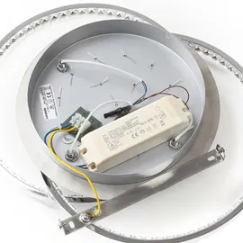 LUCANDE Keely LED-Deckenleuchte Kristall, 45cm - silber,