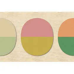 Fototapete LIVING WALLS "Walls by Patel Split Ovals 2", beige (beige, grün), B:4m L:2,7m, Vlies, Tapeten, Vlies, Wand, Schräge