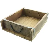 Dekoleidenschaft Holz, Deko Box "Rustikal" 31x26 cm, Aufbewahrungs Pflanz Kiste Kasten
