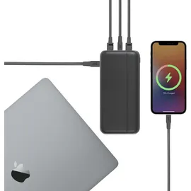 RivaCase® Rivacase VA2071 20000 mAh, 74 Wh), Powerbank, Schwarz