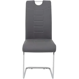 Hela Freischwinger Ruby Kunstleder grau 2er Set