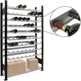 SCHULTE Regalwelt Weinregal 180 x 100 x 25 cm Schwarz-Silber