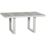 Siena Garden Corido Loungetisch 140 x 85 x 65 cm matt weiß/grau