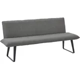 Niehoff Polsterbank NIEHOFF SITZMÖBEL "Solo", schwarz (taupe, schwarz), B:160cm H:89cm T:67cm, 100% PES, Sitzbänke, Polsterbank, mit Micro-Federkern, Bouclé, Gestell Kufe, verschiedene Maße, Sh 49cm