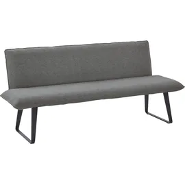 Niehoff Polsterbank NIEHOFF SITZMÖBEL "Solo", schwarz (taupe, schwarz), B:160cm H:89cm T:67cm, 100% PES, Sitzbänke, Polsterbank, mit Micro-Federkern, Bouclé, Gestell Kufe, verschiedene Maße, Sh 49cm