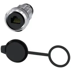 Siemens 3SU19500GB800AA0 RJ45-Anschluss, 22 mm, Metall hochglanz, silber