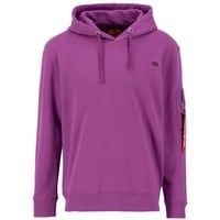 Alpha Industries X-Fit Hoody Kapuzensweat für Herren Dark Magenta