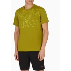 Emporio Armani für Herren. EM000574_AF12326 T-shirt Sommer grün (L), Lässig, Baumwolle, Kurzarm