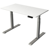 Kerkmann Smart office elektrisch höhenverstellbarer Schreibtisch weiß rechteckig, T-Fuß-Gestell silber 120,0 x 65,0 cm