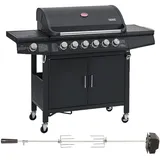 TAINO RED Gasgrill 6+1 mit Drehspieß