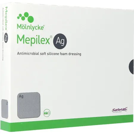 Mepilex Ag Schaumverband Antimikrobiell Mit Silber 6x8,5cm Steril 5 Stück