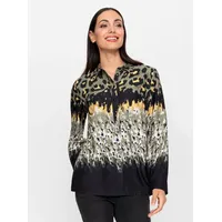 Heine Klassische Bluse Hemdbluse . schwarz 46