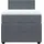 vidaXL Boxspringbett mit Matratze Dunkelgrau 90x200 cm Samt - Grau