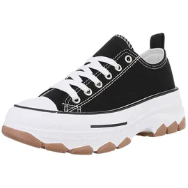 Ital-Design Freizeitschuh Damen Schwarz/Weiß 37
