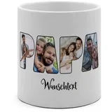 PhotoFancy® - XL Tasse 'Papa' - Personalisierte Fototasse mit eigenem Foto und Text - Große Tasse selbst gestalten - Jumbo-Becher XL 500 ml