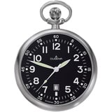 Dugena Herren-Taschenuhr Lepine 4288289-1, Quarzwerk, mit Kette, Edelstahlgehäuse, satiniert