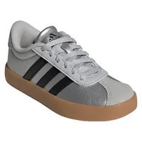 adidas VL Court 3.0 Silver Metallic / Core Black / Light Solid Grey 38 2/3