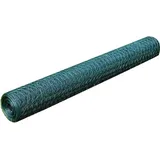 vidaXL Drahtzaun mit PVC-Beschichtung 25 x 0,75 m Grün