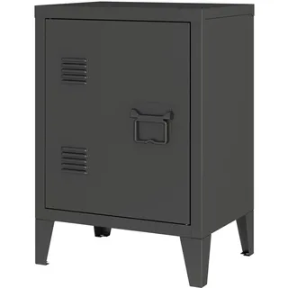 [en.casa] Nachtschrank Inari 57 x 40 x 30 cm Schwarz