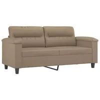 vidaXL 2-Sitzer-Sofa Cappuccino-Braun 140 cm Kunstleder