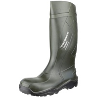 Dunlop C762933 S5 PUROFORT+ Unisex-Erwachsene Langschaft Gummistiefel, Dunkelgrün/Schwarz, 38 EU