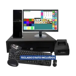 Modulares berührungsloses POS / TPV System: Modulares POS + Kassenschublade + 58mm Thermodrucker + Tastatur