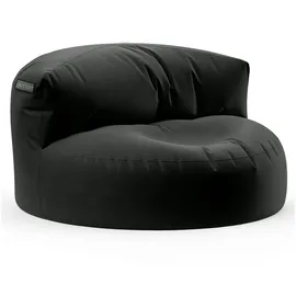 Green Bean Sitzsack Sofa mit Füllmaterial - Lounge im Sitzsack-Design 90x50cm mit ergonomischer Rückenlehne & waschbarem Bezug - Indoor und Outdoor geeignet in Schwarz