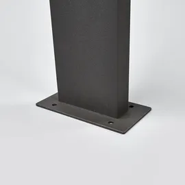 LUCANDE LED-Pollerlampe Juvia, mit Bewegungsmelder, IP54 - grafitgrau, opalweiß