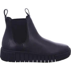 TAMARIS Damen Leder Chelsea Boots Schwarz - Schwarz - 41