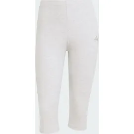adidas Seasonal Essentials Rib Capri Leggings - light grey heather M