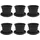 vidaXL Blumentöpfe 6 pcs Ø 12,5 x 10 cm Schwarz
