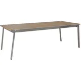 Brafab Naos Gartentisch 220-320 x 100 x 73 cm Silber/Beige
