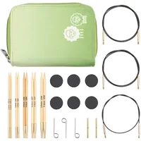 KnitPro Nadelset Starter Bambus Grün 3 mm – 5 mm 5 St.