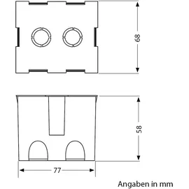 ledscom.de LED Wandeinbauleuchte NOLA Aluminium 90 x 90 mm inkl. warmweiß schwarz