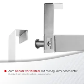 SOTech Garderobenleiste Linea 380 x 110 mm Silber